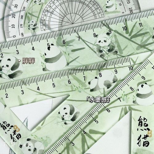 4PCs Ruler Panda Student Ruler Set Special for Student Learning