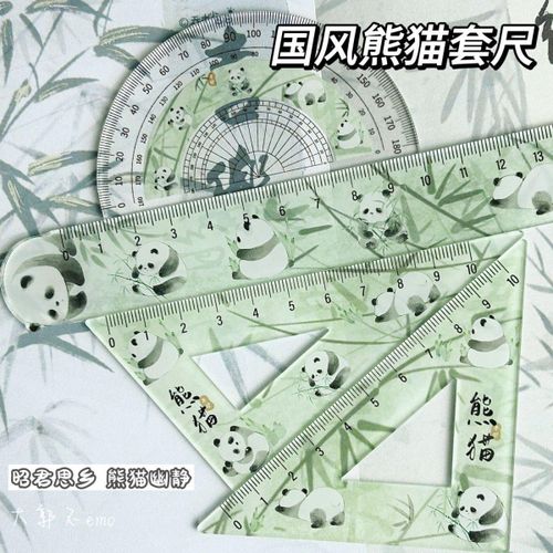 4PCs Ruler Panda Student Ruler Set Special for Student Learning