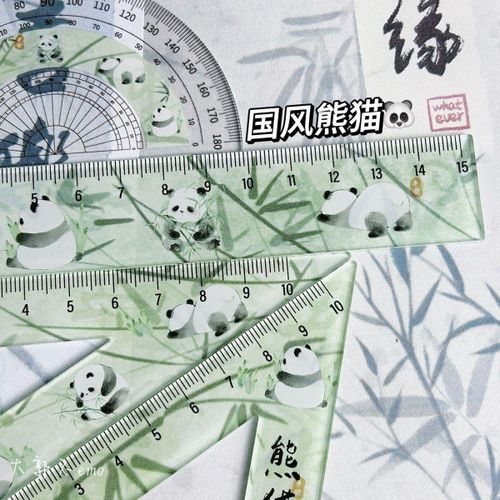 4PCs Ruler Panda Student Ruler Set Special for Student Learning