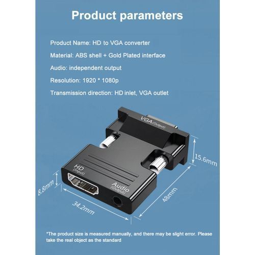 VGA To HDMI-compatible Adapter Converter HDMI To VGA Adapter