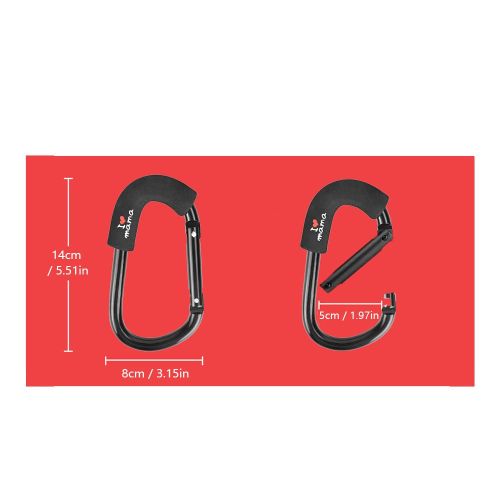 Stroller Hooks Stroller Organizer Hook Baby Stroller Clips for Diaper Bag Purse Stroller Organizer Universal Fit NO5112