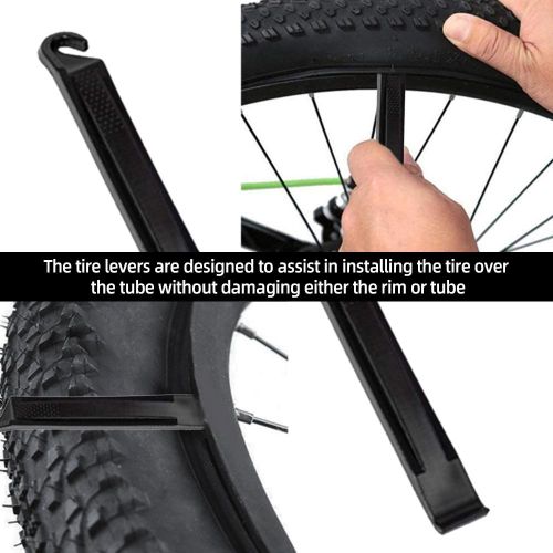 Mountain Bike Tubes 26X1.75/2.125 Bicycle Inner Tire with Tire Levers Tire Patch and Metal Rasps NO5112