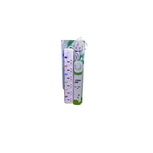 G & T 6 Way Universal Heavy Duty Extension Cable - White