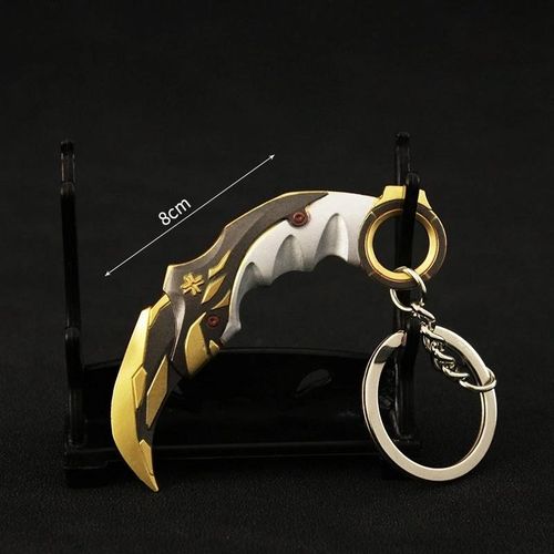 8cm Valorant Melee Reaver Champion Version Karambit Model Keychain For Men Teens Game Peripheral Not Sharp Key Ring Kids Toys