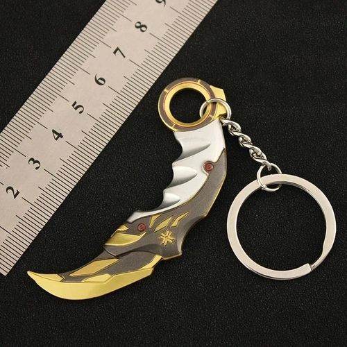 8cm Valorant Melee Reaver Champion Version Karambit Model Keychain For Men Teens Game Peripheral Not Sharp Key Ring Kids Toys