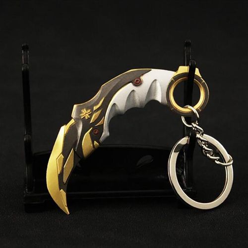 8cm Valorant Melee Reaver Champion Version Karambit Model Keychain For Men Teens Game Peripheral Not Sharp Key Ring Kids Toys