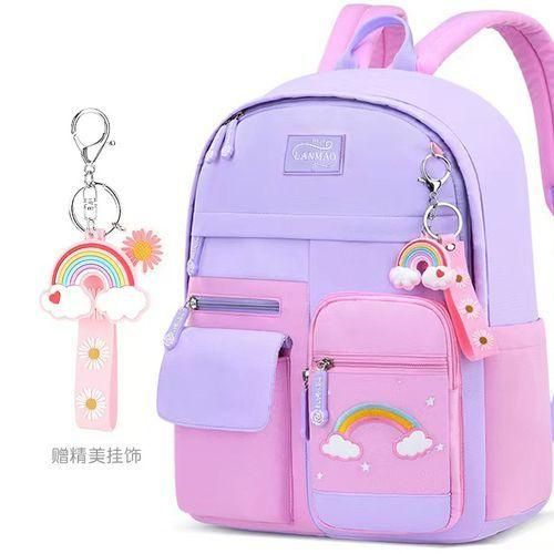 Spot Girls Gradient Color Primary School Bag Ultralight