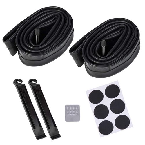 Mountain Bike Tubes 26X1.75/2.125 Bicycle Inner Tire with Tire Levers Tire Patch and Metal Rasps NO5111