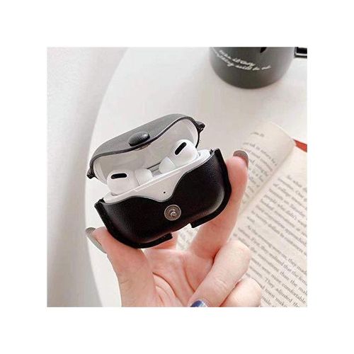 Pu Leather Case Phone Case AirPods Pro Litchi Texture Earphone Protective , Brown,White
