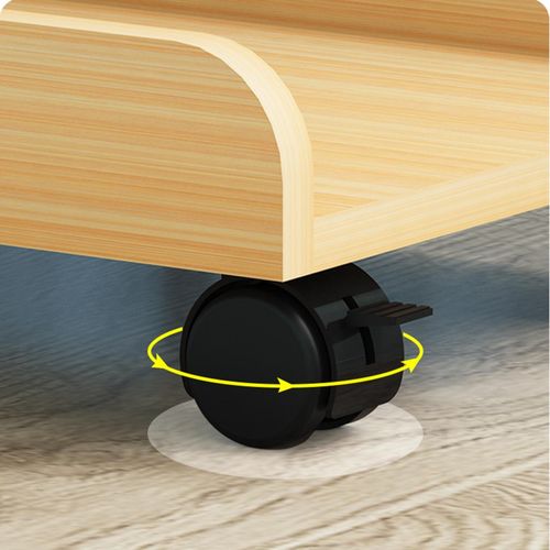 Desktop  Wooden Rolling Stand Computer Mainframe Bracket