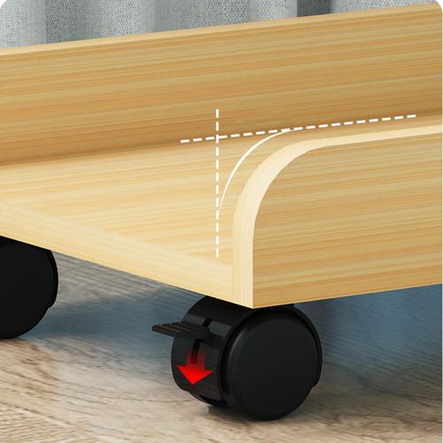 Desktop  Wooden Rolling Stand Computer Mainframe Bracket