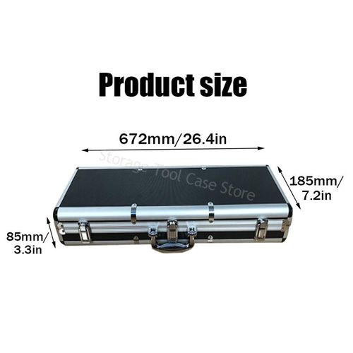 Aluminum Tool Box with Handles Portable Metal Storage Case Safety Equipment Toolbox Instrument Case Aluminum Briefcase Suitcase