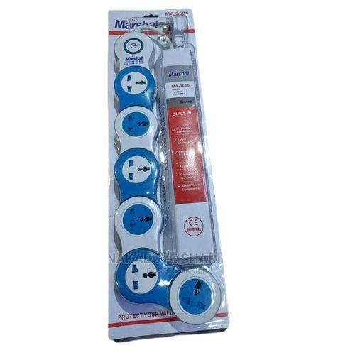 Marshal 6 Ways High Quality Heavy Duty Extension Cable Socket - Blue, Red