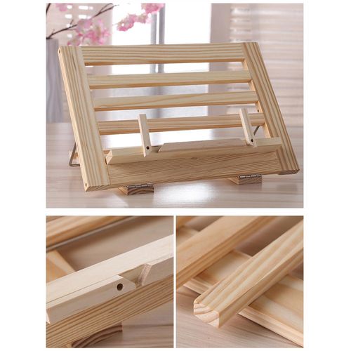 Pine Wooden Receipe Display Cook Book Stand Desk Tablet Holder Table
