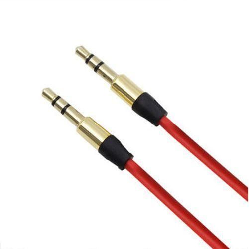 Pro 10 Meters Gold Plated Aux Cable, Auxiliary 3.5mm Cable, Red