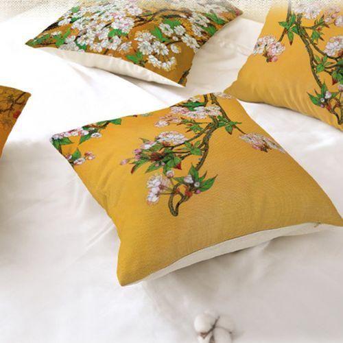 Couch Pillow Cases Wearresistant Washable Durable Flower Pattern Sofa Cushion Protector Cafe Home Sofa Car Decor1
