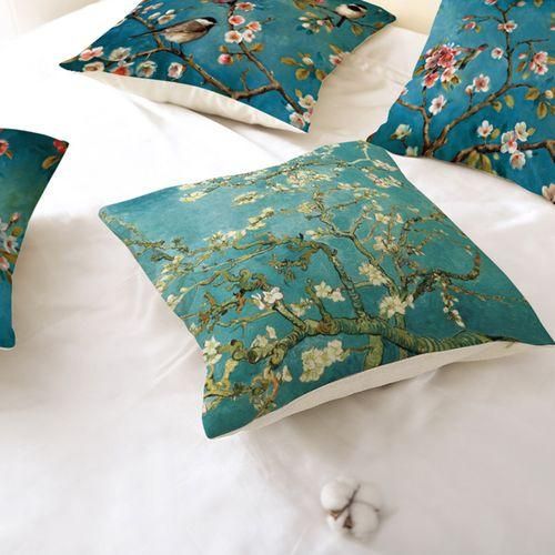 Couch Pillow Cases Wearresistant Washable Durable Flower Pattern Sofa Cushion Protector Cafe Home Sofa Car Decor1