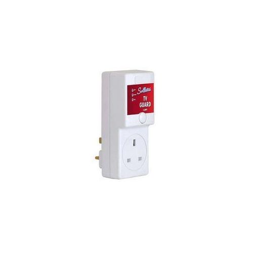 TV Guard + FREE Heavy 4Way /Socket Extension Cable - white