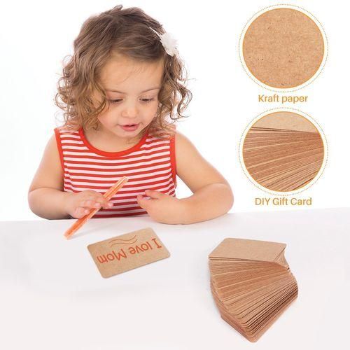 100pcs Blank Kraft paper Business Cards Word Card Message Ca