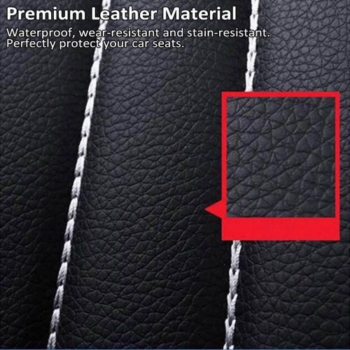 4 Pieces Car Seat Covers, Universal Breathable Leather Seat Protector Set Automobile Interior Accessories for Car SUV Vehicle