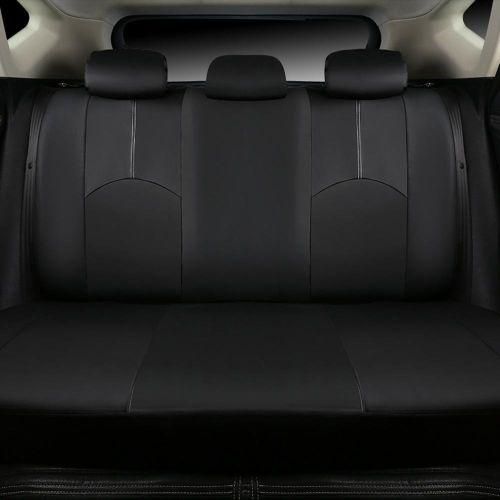 4 Pieces Car Seat Covers, Universal Breathable Leather Seat Protector Set Automobile Interior Accessories for Car SUV Vehicle