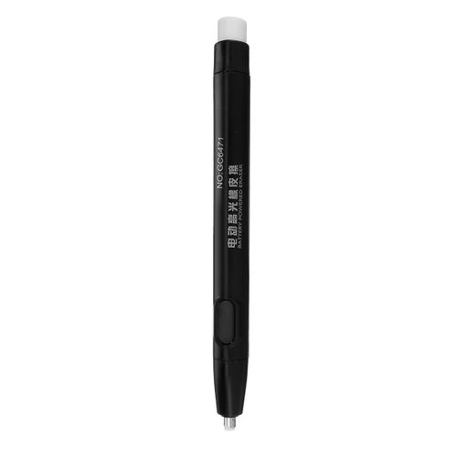 Electric Pencil Eraser Kit with 24Pcs Rubber Refills Highlight Sketch Black