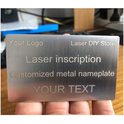 Customizable Brooches Pin Personalized Engraved Text Logo Business ID Plate Steel Metal Tag Address Plaque House Door Number