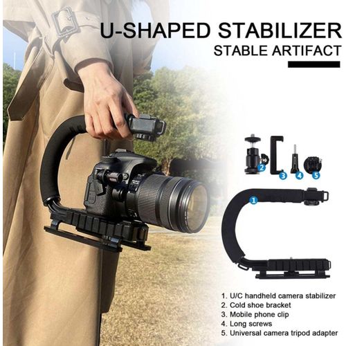 Video Making Kit, Portable Camera Stabilizer, Fill Light Microphone, Universal Photography Video Handheld Vlog Stand Stabilizer Kit For Phone Camera Video Recording
