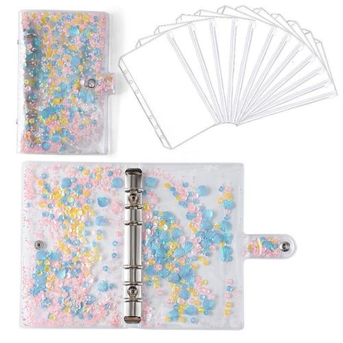 2024 Budget Binder with Zipper Envelopes Organizer with Cash Envelopes for Budgeting Saving Money A6 Planner with 6 Pockets