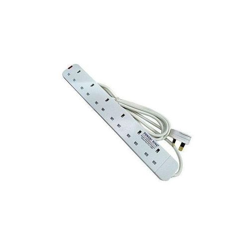 6 Way Original Power Extension Cable - White