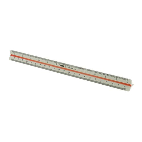 12" Plastic Triangular Scale Ruler 30cm 6 Scales Engineer Architect