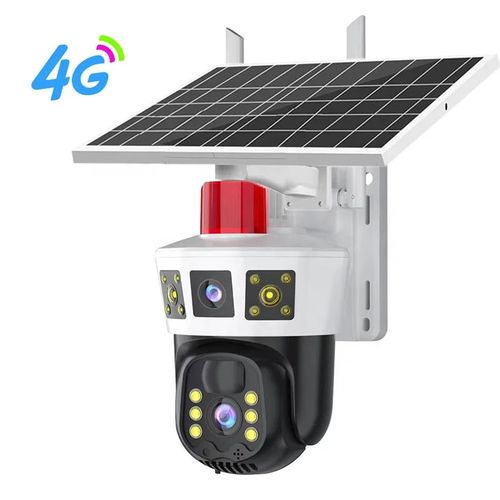 Cctv V360pro HD Three lens Three screen Triple lens Camera outdoor use remote view 4G LTE Solar Battery PTZ Camera