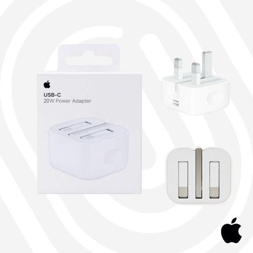Apple 20W USB-C Power Adapter - iPhone Charger with Fast Charging Capability White