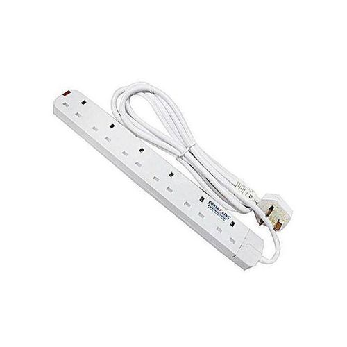 Solatek TV & Fridge Guards White 13amps + Original 6 Ways Heavy Duty Extension Power King.