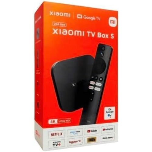 XIAOMI Mi TV Box S 2nd Gen Player 4K Ultra HD Streaming Bluetooth, HDR, WiFi, Google Assistant with Chromecast, Android Compatible, 8GB Voice Control -black
