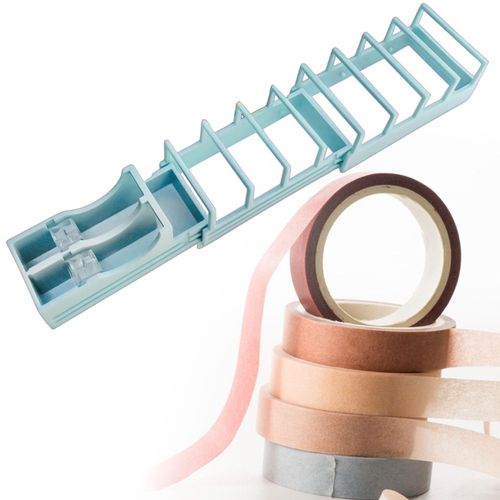 Tape Dispenser Base, Packaging Foldable Home Crafting Blue