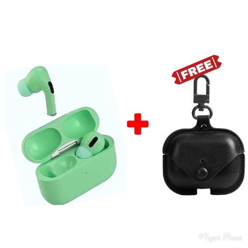 Best Airpods With Boom Sound Bass With Free Classic Airpods Case - Green