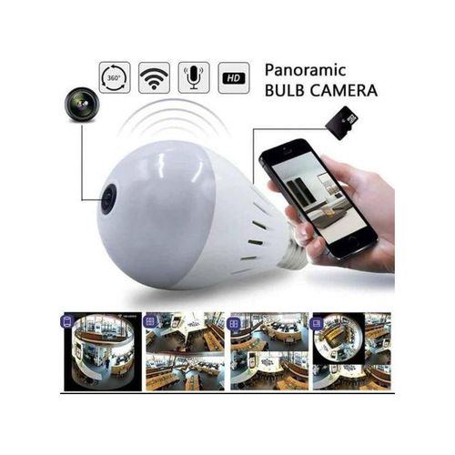 CCTV Bulb Wi-Fi Panaromic 360 Camera - White