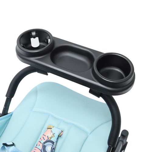 Universal Stroller Snack Tray with Cup Holder & Recessed Bowl Stroller Tray for Kids Eating or Playing,Black NO5143