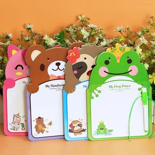 Animal Drawing Board Kids Whiteboard Animal One Piece Cartoon Dry Wipe Cardboard Drawing Kid White Board Cute Hanging With Pen Sloth