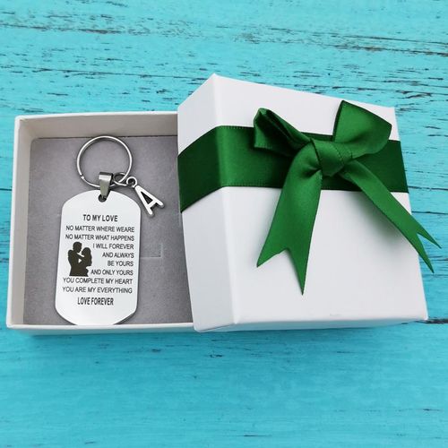 Stainless Steel Couple Keychain Pendant Couple For Boyfriend Girlfriend Fiance Husband Wife