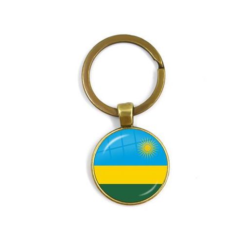 Mauritania Mali Rwanda Coate D'ivoire Burundi Burkina Faso National Flag Keychain 25mm Glass Cabochon Key Rings For