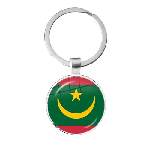Mauritania Mali Rwanda Coate D'ivoire Burundi Burkina Faso National Flag Keychain 25mm Glass Cabochon Key Rings For