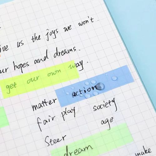 5 Colors Transparent Fluorescent Index Tabs Flags 5m Sticky Note Stationery Children School Supplies