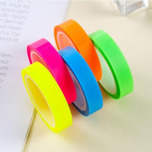5 Colors Transparent Fluorescent Index Tabs Flags 5m Sticky Note Stationery Children School Supplies