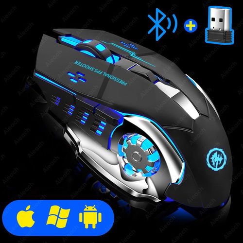 Bluetooth Mouse Gaming Computer Rechargeable Wireless Mouse USB Mechanical E-Sports Backlight PC Gamer Mouse For Computer