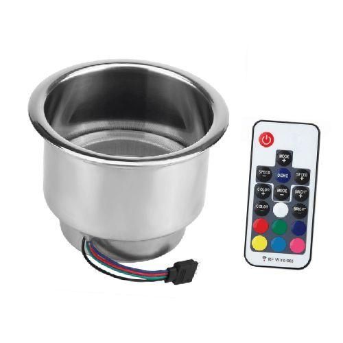Cup Holder RGB LED Light Drink Cup Holder Remote Control
