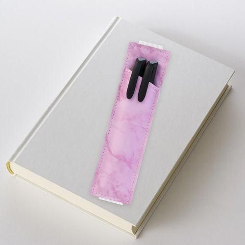 Adjustable Elastic Band Pen Holder Pen Sleeve Pouch Pink