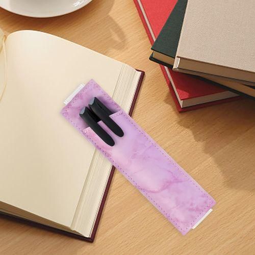 Adjustable Elastic Band Pen Holder Pen Sleeve Pouch Pink