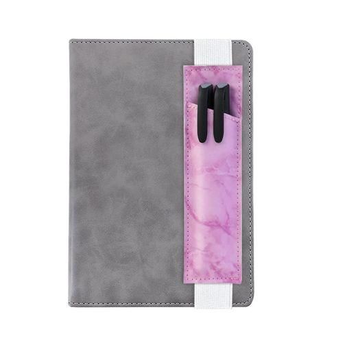 Adjustable Elastic Band Pen Holder Pen Sleeve Pouch Pink